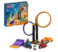 LEGO 60360 City Stuntz Desafío Acrobático: Anillos Giratorios, 1 o 2 Jugadores, Motos de Juguete con Retro Fricción, Juego de Acción para Niños y Niñas de 6+ Años