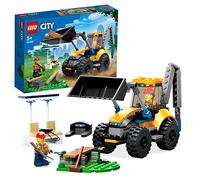 LEGO 60385 City Excavadora de Obra, Vehículo de Construcción para Niños y Niñas de 5 Años o Más, Personalizable, Mini Figuras, Regalo de Cumpleaños