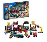LEGO 60389 City Taller Mecánico de Tuning con 2 Coches de Juguete Personalizables, Set Construcción para Niños y Niñas de 7 Años o Más, Idea de Regalo