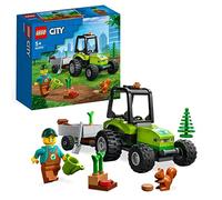 LEGO 60390 City Great Tractor Forestal con Remolque, Juguete de Granja para Niños de 5 Años o Más, Figuras Animales, Mini Figura de Jardinero, Regalo de Cumpleaños