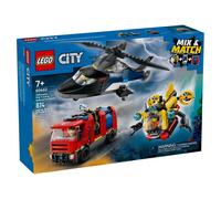 LEGO 60462 Remix: Helicóptero, Camión de Bomberos y Submarino