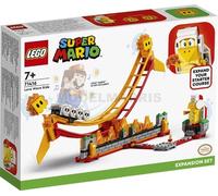 LEGO 71416 Super Mario Set de Expansión: Gran Ola de Lava, Hermano Fuego y 2 Gotas de Lava, Coleccionable Mario Bros, Juguete de Construcción, Combinar con Pack Inicial