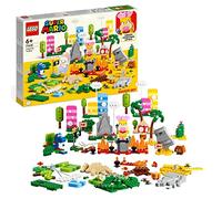 LEGO 71418 Super Mario Set de Creación: Caja de Herramientas Creativas para Pack Inicial o Set de Expansión Mario Bros, CREA Niveles Personalizados de Hierba, Desierto y Lava