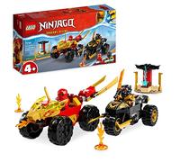 LEGO 71789 Ninjago Batalla de Coches y Motos de Kai y RAS, Juguete de Carreras Ninja para Niños y Niñas a Partir de 4 Años, con Minifiguras y Vehículos de la Serie de Televisión Dragons Rising