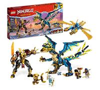 LEGO 71796 Ninjago Dragón Elemental contra la Emperatriz Mech, Set de Construcción de Juguete Grande con Dragón, Figura de Acción, Flyer Ninja y 6 Minifiguras, Regalo Coleccionable para Niños y Niñas