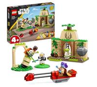 LEGO 75358 Star Wars Templo Tenoo Jedi con el Maestro Yoda, Juguete de Construcción para Niños y Niñas de 4 Años, Espadas Láser, Figura de Droide y Speeder Bike