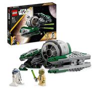 LEGO 75360 Star Wars Caza Estelar Jedi de Yoda, Juego de Construcción de Vehículo de La Guerra de los Clones con Minifigura del Maestro Yoda, Espada láser y Figura del Droide R2-D2