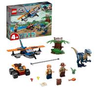 LEGO 75942 Jurassic World Velociraptor: Misión de Rescate en Biplano, Juguete de Construcción de Dinosaurios para Niños 4 años