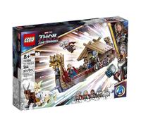LEGO 76208 Marvel Barco Caprino, Juguete de Construcción, Cabras y Stormbreaker, Película Love and Thunder, Reyes, para Niños de 8 Años