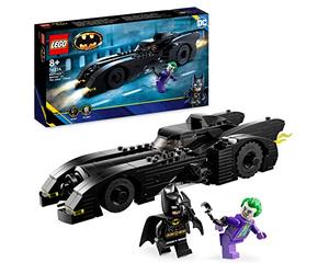 LEGO 76224 DC Batmobile Persecución de Batman vs. The Joker Coche de Juguete y 2 minufiguras, maqueta de Coche del Caballero Oscuro con Batarang, Regalo de Superhéroes para Niños y Niñas