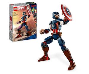 LEGO 76258 Marvel Figura de Construcción Capitán América, Set de Juguete con Escudo, Super Héroe Coleccionable, Regalo de Cumpleaños para Niños y Niñas