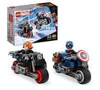 LEGO 76260 Marvel Motos de la Viuda Negra y el Capitán América, Set de Avengers: Edad de Ultron con 2 Motos de Juguete de Super Héroe para niños y niñas de 6 años en adelante
