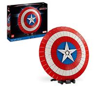 LEGO 76262 Marvel Set Escudo del Capitán América, Kit de construcción de los Vengadores para adultos, minifigura, placa identificativa y martillo de Thor, Artículo de colección de la Saga del Infinito
