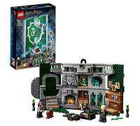 LEGO 76410 Harry Potter Estandarte de la Casa Slytherin, Sala Común del Castillo de Hogwarts o Cuadro de Pared, Juguete de Viaje, Mini Figura Draco Malfoy