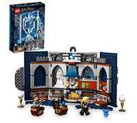 LEGO 76411 Harry Potter Estandarte de la Casa Ravenclaw, Sala Común del Castillo de Hogwarts o Cuadro de Pared con Mini Figura de Luna Lovegood, Juguete de Viaje