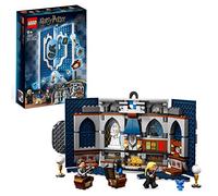 LEGO 76411 Harry Potter Estandarte de la Casa Ravenclaw, Sala Común del Castillo de Hogwarts o Cuadro de Pared con Mini Figura de Luna Lovegood, Juguete de Viaje