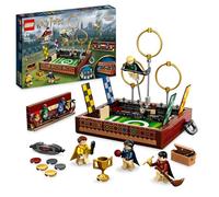 LEGO 76416 Harry Potter Baúl Quidditch Set de Juego para 1 o 2 Jugadores con Minifiguras Personalizables de Draco Malfoy, Cedric Diggory, Cho Chang y Golden Snitch, Juguete de Viaje para Niños y Niñas