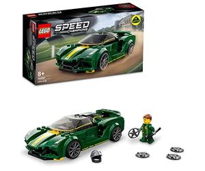 LEGO 76907 Speed Champion Lotus Evija, Deportivo de Juguete para Niños, Réplica de Coche Coleccionable con Mini Figura de Conductor, Colección 2022