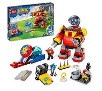 LEGO 76993 Sonic The Hedgehog Sonic vs. Death Egg del Dr. Eggman, Robot de Juguete con Esfera de Velocidad, Lanzador de Sonic y 6 Figuras de Personajes, Regalo para Niños y Niñas