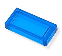 LEGO Accesorios de construcción - Azulejos de 1 x 2 azul oscuro (azul transparente) - 100 piezas por paquete