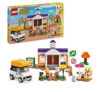 LEGO Animal Crossing Concierto de Totakeke en la Plaza con Cafetería, Guitarra de Juguete y Autocaravana, Minifiguras de Personajes del Videojuego, Regalo para Niñas y Niños de 7 Años o Más 77052