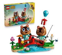 LEGO Animal Crossing Un día Divertido con Tendo y Nendo - Figuras Articuladas de Mapaches de Juguete - Decoración para la Habitacion Infantil - Regalo Gamer para Niñas y Niños de 10+ Años - 77059