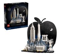 LEGO Architecture Ciudad de Nueva York: La Gran Manzana - Maqueta en Miniatura - Decoración de la Estantería con Estatua de la Libertad y Empire State - Regalo para Amantes de los Viajes - 21066