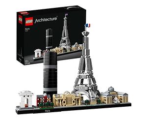 LEGO Architecture París, Set de Construcción Creativa, Torre Eiffel, El Louvre, Maqueta Coleccionable de Monumentos, Pieza Decorativa para el Hogar y Oficina, Regalo para Hombres y Mujeres 21044