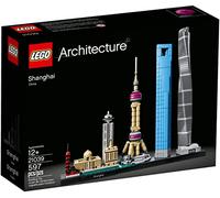 LEGO Architecture - Shanghái, Set de Construcción de Skyline con el World Financial Center y la Torre de la Perla Oriental, Regalo Coleccionable (21039)