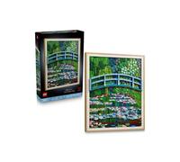 LEGO Art Claude Monet: Puente sobre Estanque de Nenúfares - Cuadro Impresionista para la Decoración del Hogar - Kit de Construcción para Adultos - Regalo de Manualidades para Mujeres y Hombres - 31220