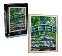 LEGO Art Claude Monet: Puente sobre Estanque de Nenúfares - Cuadro Impresionista para la Decoración del Hogar - Kit de Construcción para Adultos - Regalo de Manualidades para Mujeres y Hombres - 31220