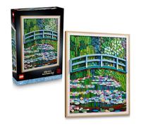 LEGO Art Claude Monet: Puente sobre Estanque de Nenúfares - Cuadro Impresionista para la Decoración del Hogar - Kit de Construcción para Adultos - Regalo de Manualidades para Mujeres y Hombres - 31220