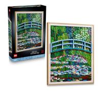 LEGO Art Claude Monet: Puente sobre Estanque de Nenúfares - Cuadro Impresionista para la Decoración del Hogar - Kit de Construcción para Adultos - Regalo de Manualidades para Mujeres y Hombres - 31220