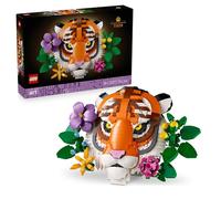 LEGO Art Colección Fauna: Tigre - Maqueta 3D para Adultos con Decoración Floral de Botanical - Decoración para el Hogar y Oficina - Cuadro de Tigre - Regalo para Mujeres y Hombres 31217