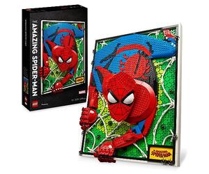 LEGO Art El Increíble Spider-Man Set Mural 3D, Póster de Lienzo para Construir, Decoración de Súperhéroe para el Hogar, Actividad Creativa, Regalo de Cómic para Adolescentes y Adultos 31209