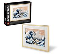 LEGO ART Hokusai: La Gran Ola, Cuadro en 3D, Arte Japonés, Manualidades para Adultos, Decoración para Casa y Oficina, Kit de Maquetas, regalo para Mujeres y Hombres 31208