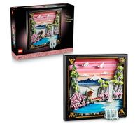 LEGO Art Paisaje Japonés con Cerezos en Flor - Kit de Construcción para Adultos - Maqueta 3D con Marco con Profundidad - Monte Fuji, Árbol Sakura y Cascada - Regalo para Mujeres y Hombres 31218
