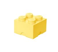 LEGO Aufbewahrungsstein, 4 Noppen, Stapelbare Aufbewahrungsbox, 5,7 l, hellgelb
