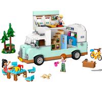LEGO Friends Aventura en la Caravana de la Amistad, Autocaravana de Juguete con 3 Mini Muñecos, Figura de Hurón, Regalo para Niñas de 7 Años o Más, Furgoneta Camper, Prismáticos y Más Accesorios 42663
