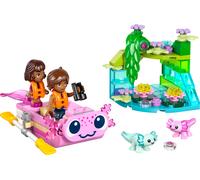 LEGO Friends Aventuras en el Barco-Ajolote de Juguete - 2 Mini Muñecos, 2 Figuras de Animales Adorables, Plantas, Flores y Accesorios - Regalo de Cumpleaños para Niñas de 5+ Años - 42681