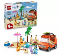 LEGO Bluey Excursión Familiar a la Playa de Bluey - 3 Minifiguras Inc. Bingo y Chilli - 2 Tablas de Surf, Castillo de Arena y Coche Construíble de Juguete - Regalo para Niñas y Niños de 4+ Años 11202