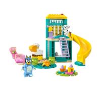 LEGO Bluey Diversión en el Parque de Juegos con Bluey y Chloe - Juguete Educativo para Niñas y Niños de 4+ Años - 2 Minifiguras de Personajes, Balancín Rosa y Tobogán Infantil - Regalo para Fans 11201