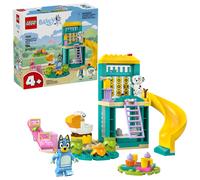 LEGO Bluey Diversión en el Parque de Juegos con Bluey y Chloe - Juguete Educativo para Niñas y Niños de 4+ Años - 2 Minifiguras de Personajes, Balancín Rosa y Tobogán Infantil - Regalo para Fans 11201