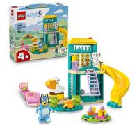 LEGO Bluey Diversión en el Parque de Juegos con Bluey y Chloe - Juguete Educativo para Niñas y Niños de 4+ Años - 2 Minifiguras de Personajes, Balancín Rosa y Tobogán Infantil - Regalo para Fans 11201