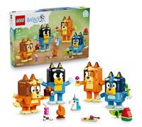 LEGO Bluey Familia de Bluey para Construir - Juego Educativo con 4 Figuras con Expresiones Que Cambian y Accesorios - Juguete Montessori - Regalo de Cumpleaños para Niñas y Niños de 5+ Años - 11217