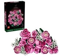 LEGO Botanicals Ramo de Rosas Rosadas - Maquetas para Adultos de Flores Artificiales - 12 Rosas y 4 Ramas de Paniculata Artificial - Decoración Floral del Hogar - Regalo Romántico para Mujeres 10374
