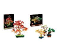 LEGO Botanicals Lote Bonsái: Incluye Bonsái de Arce Rojo (10348) y Mini Bonsáis (10373) - Plantas Artificiales con Maceta - Decoración del Hogar - Regalo para Adultos