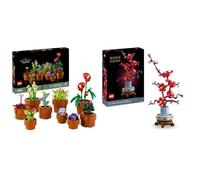 LEGO Botanicals Lote Flores: Incluye Plantas Diminutas (10329) y Flor de Ciruelo (10369) - Flores Artificiales - Decoración del Hogar - Regalo para Mujeres y Hombres