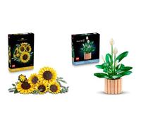 LEGO Botanicals Lote Jardín: Incluye Ramo de Girasoles (11502) y Lirio de la Paz (11504) - Plantas y Flores Artificiales - Decoración del Hogar - Regalo para Mujeres