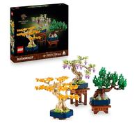 LEGO Botanicals Mini Bonsai Trees - Gingko, Black Pine & Wisteria Artificial Plants with Display Stands - DIY Home Decor Model Kit - Gift for Adults - 10373